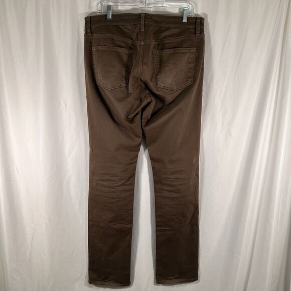J Brand Kane Pants Men's 32 Brown Cotton Blend Pockets Button Zip - Picture 6 of 11
